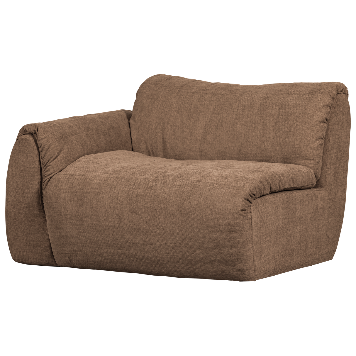 Baggy 1 Zits Element Met Arm Links Geweven Chenille Bruin