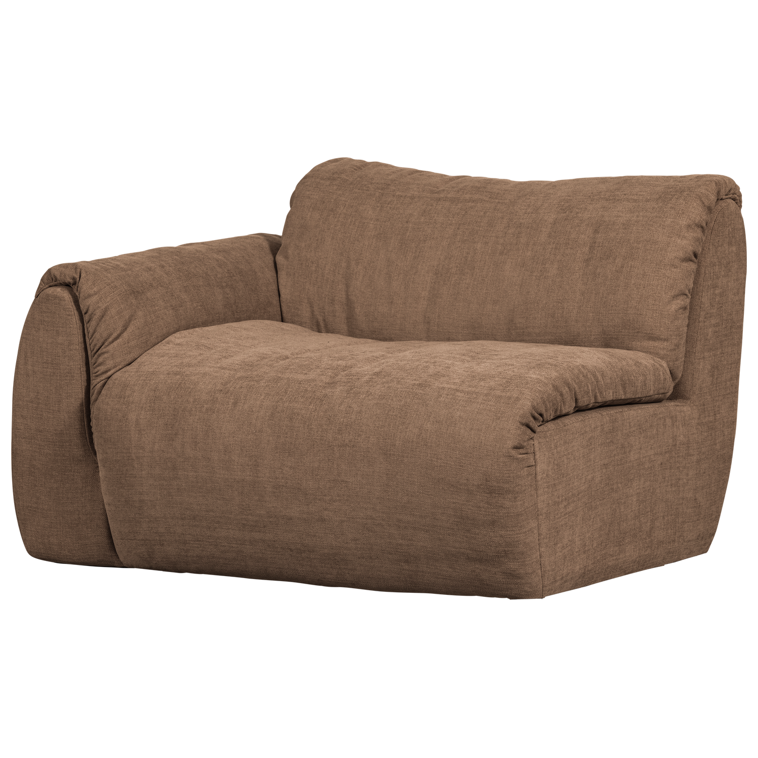 Baggy 1 Zits Element Met Arm Links Geweven Chenille Bruin