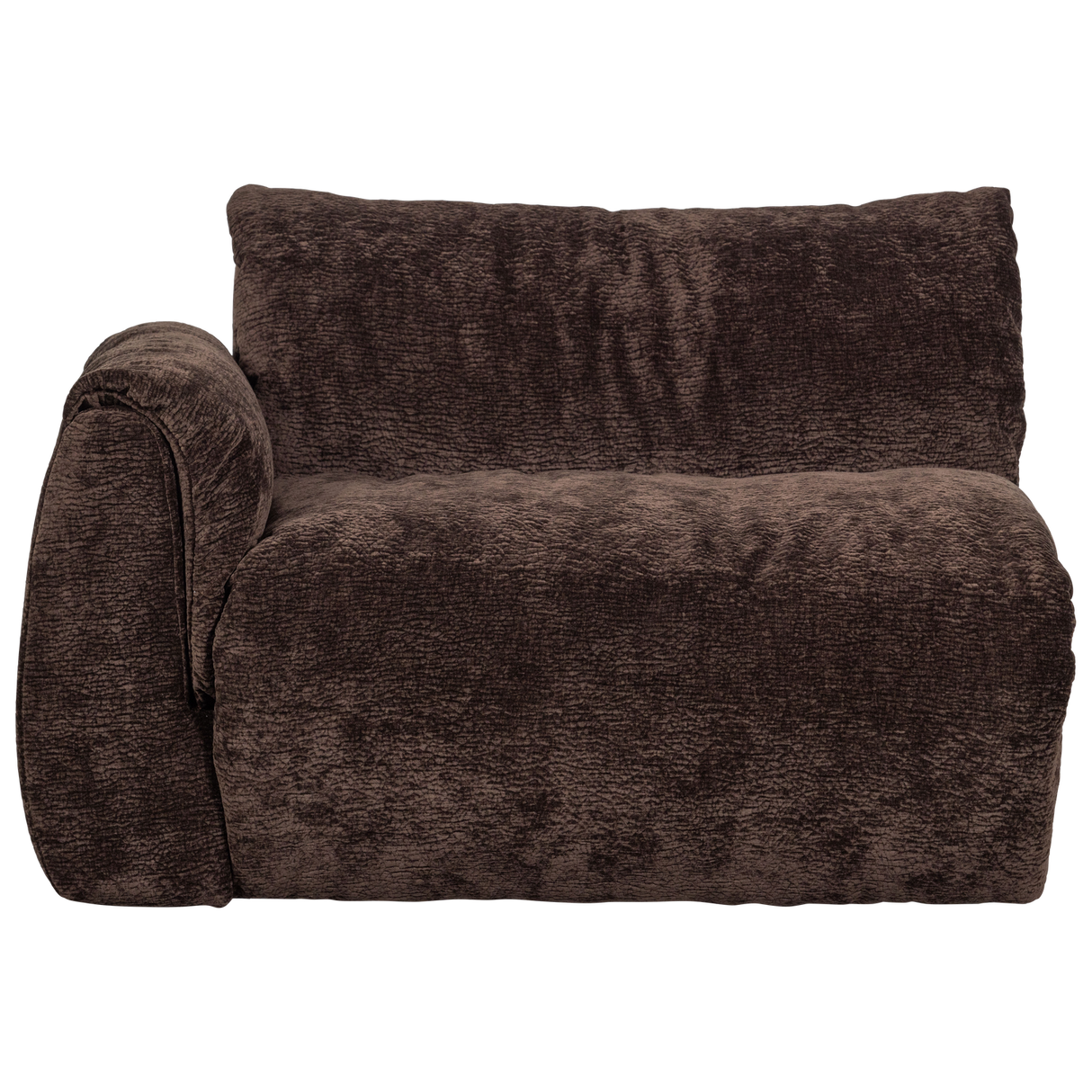 Baggy 1 Zits Element Met Arm Links 3 D Chenille Donkerbruin