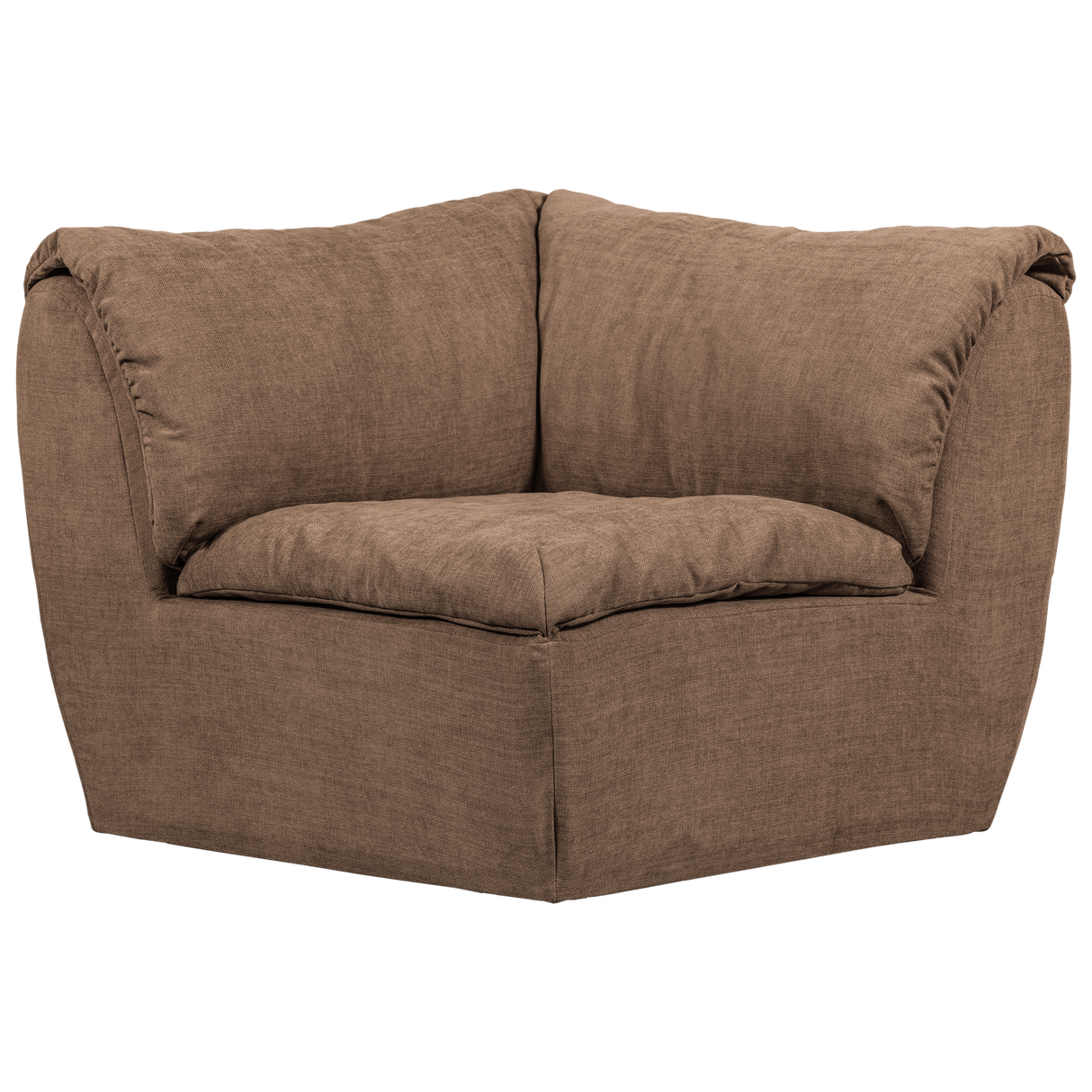 Baggy Hoekelement Geweven Chenille Bruin