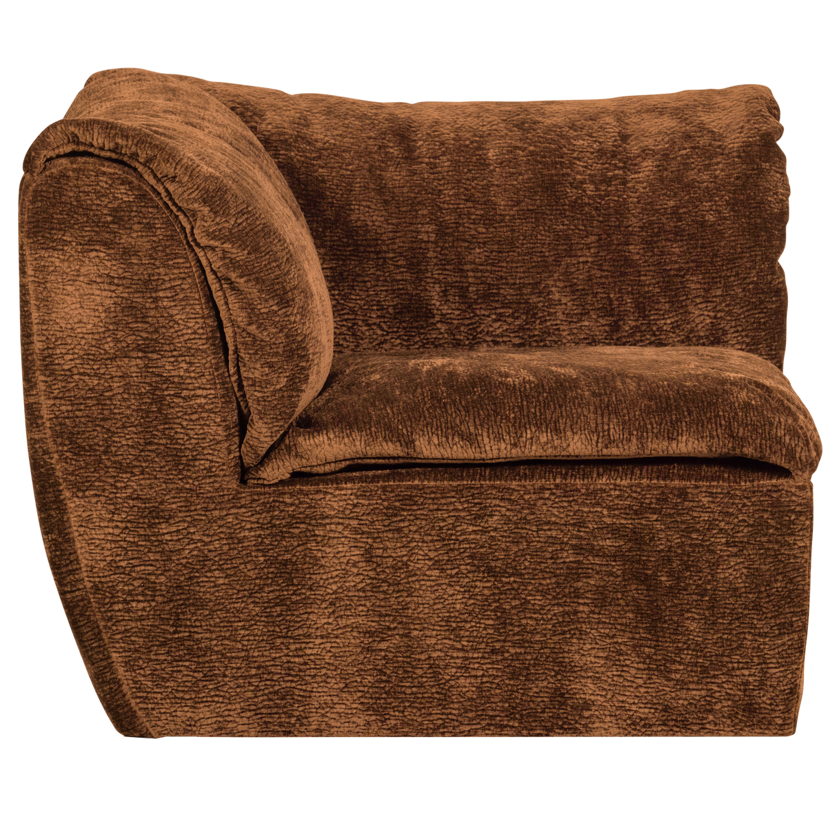 Baggy Hoekelement 3 D Chenille Middenbruin