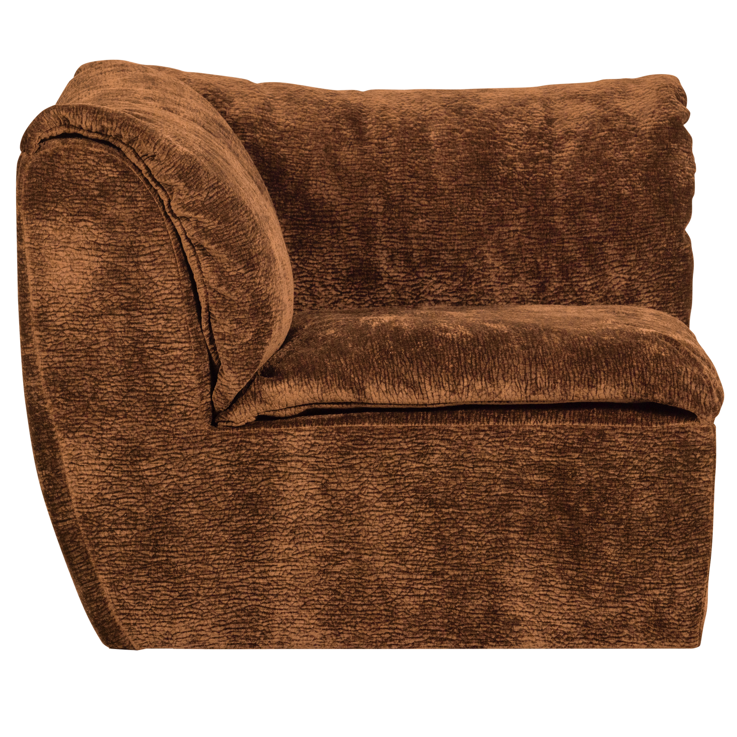 Baggy Hoekelement 3 D Chenille Middenbruin