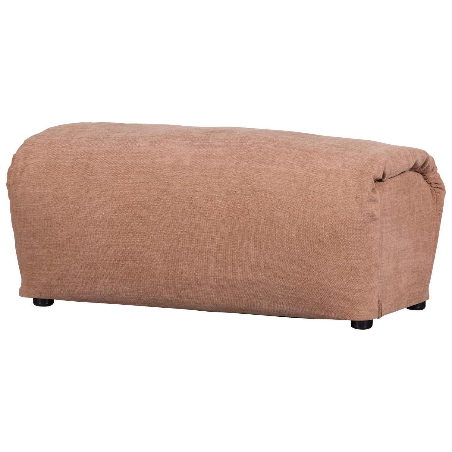 Baggy Hocker Geweven Chenille Oud Roze