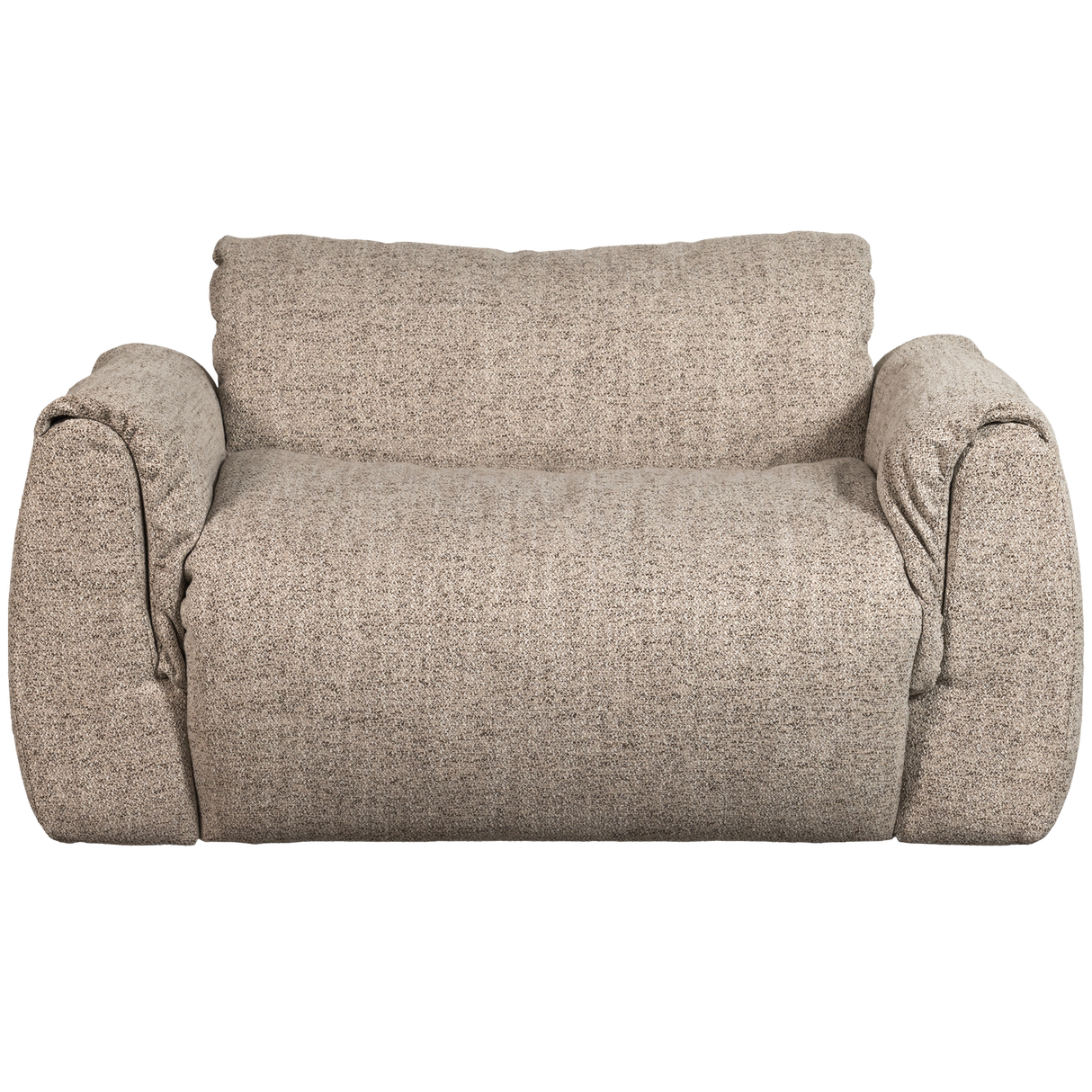 Baggy Loveseat Geweven Stof Bruin Melange
