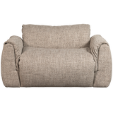 Baggy Loveseat Geweven Stof Bruin Melange