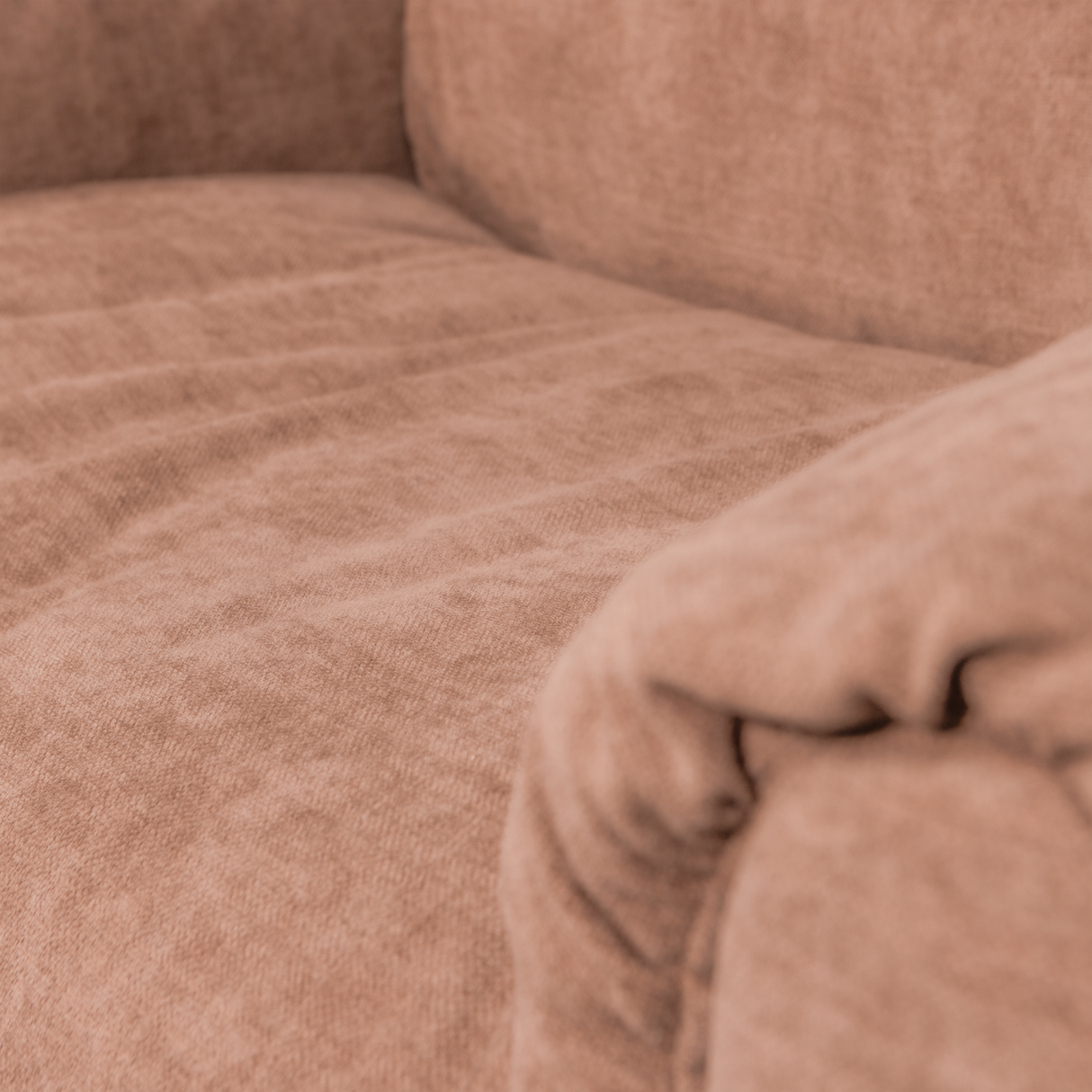 Baggy Loveseat Geweven Chenille Oud Roze