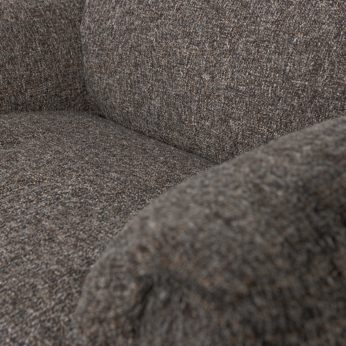 Baggy Loveseat Geweven Stof Warmgrijs Melange