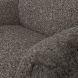 Baggy Loveseat Geweven Stof Warmgrijs Melange