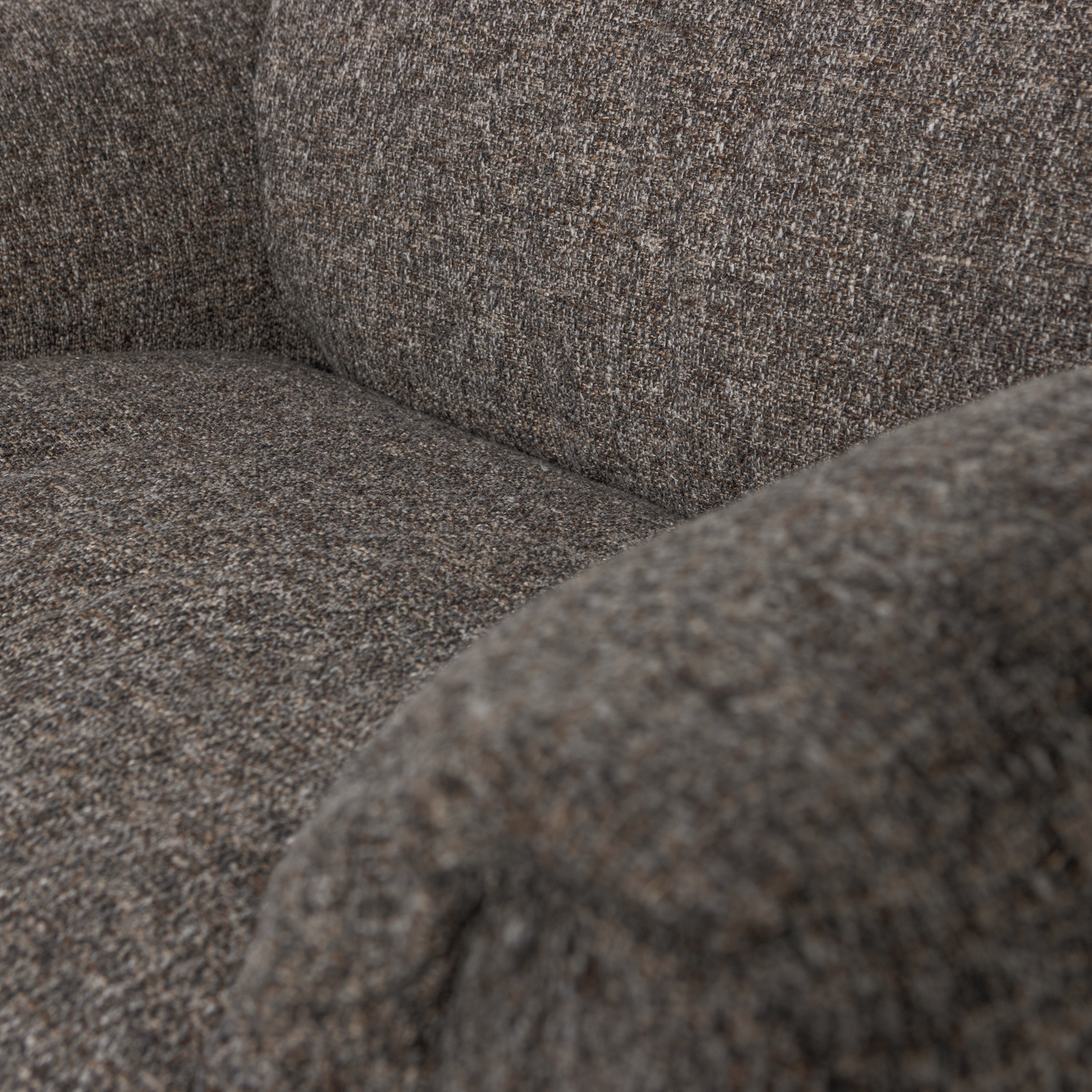 Baggy Draaifauteuil Geweven Stof Warmgrijs Melange