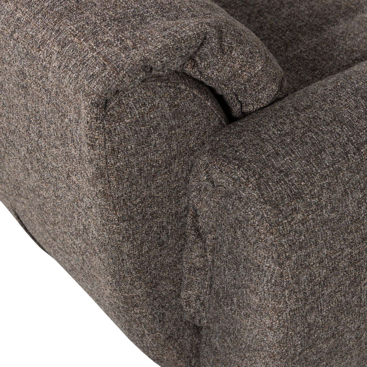Baggy Loveseat Geweven Stof Warmgrijs Melange