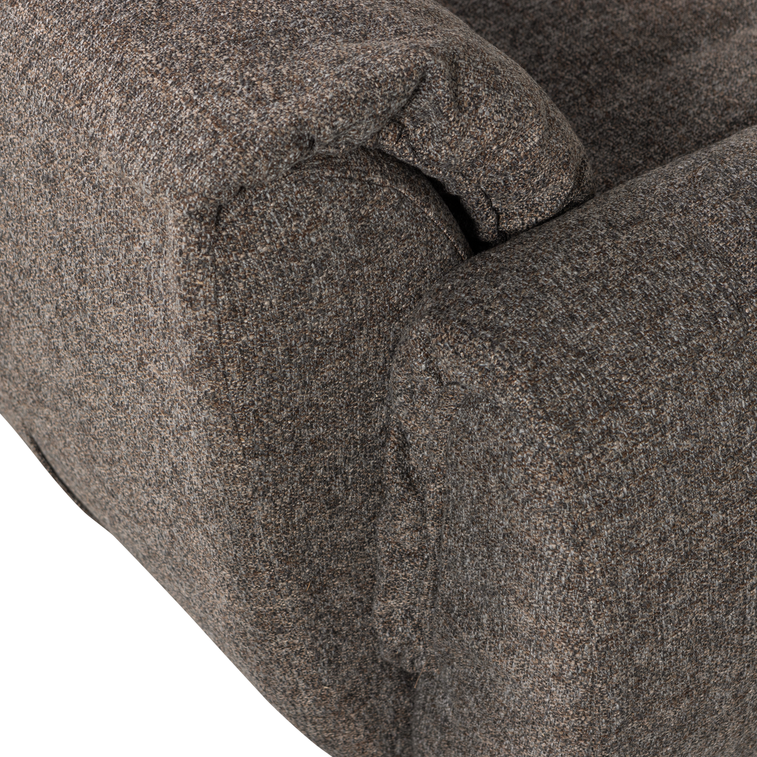 Baggy Loveseat Geweven Stof Warmgrijs Melange