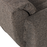 Baggy Loveseat Geweven Stof Warmgrijs Melange