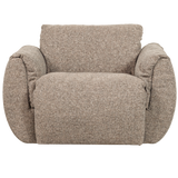 Baggy Draaifauteuil Geweven Stof Bruin Melange