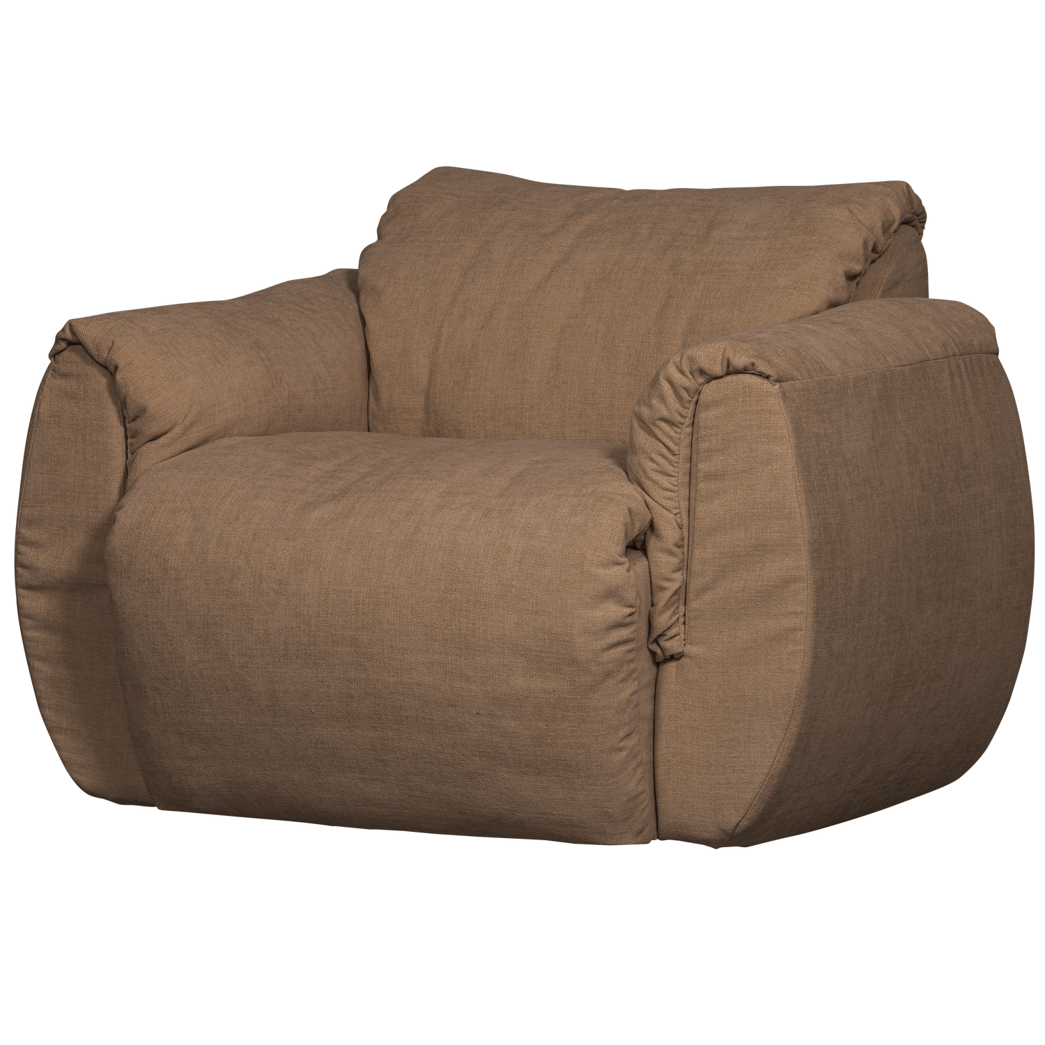 Baggy Draaifauteuil Geweven Chenille Bruin