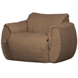 Baggy Draaifauteuil Geweven Chenille Bruin