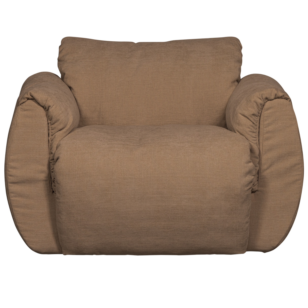 Baggy Draaifauteuil Geweven Chenille Bruin