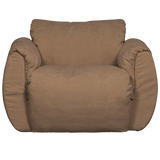 Baggy Draaifauteuil Geweven Chenille Bruin