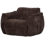 Baggy Draaifauteuil 3 D Chenille Donkerbruin