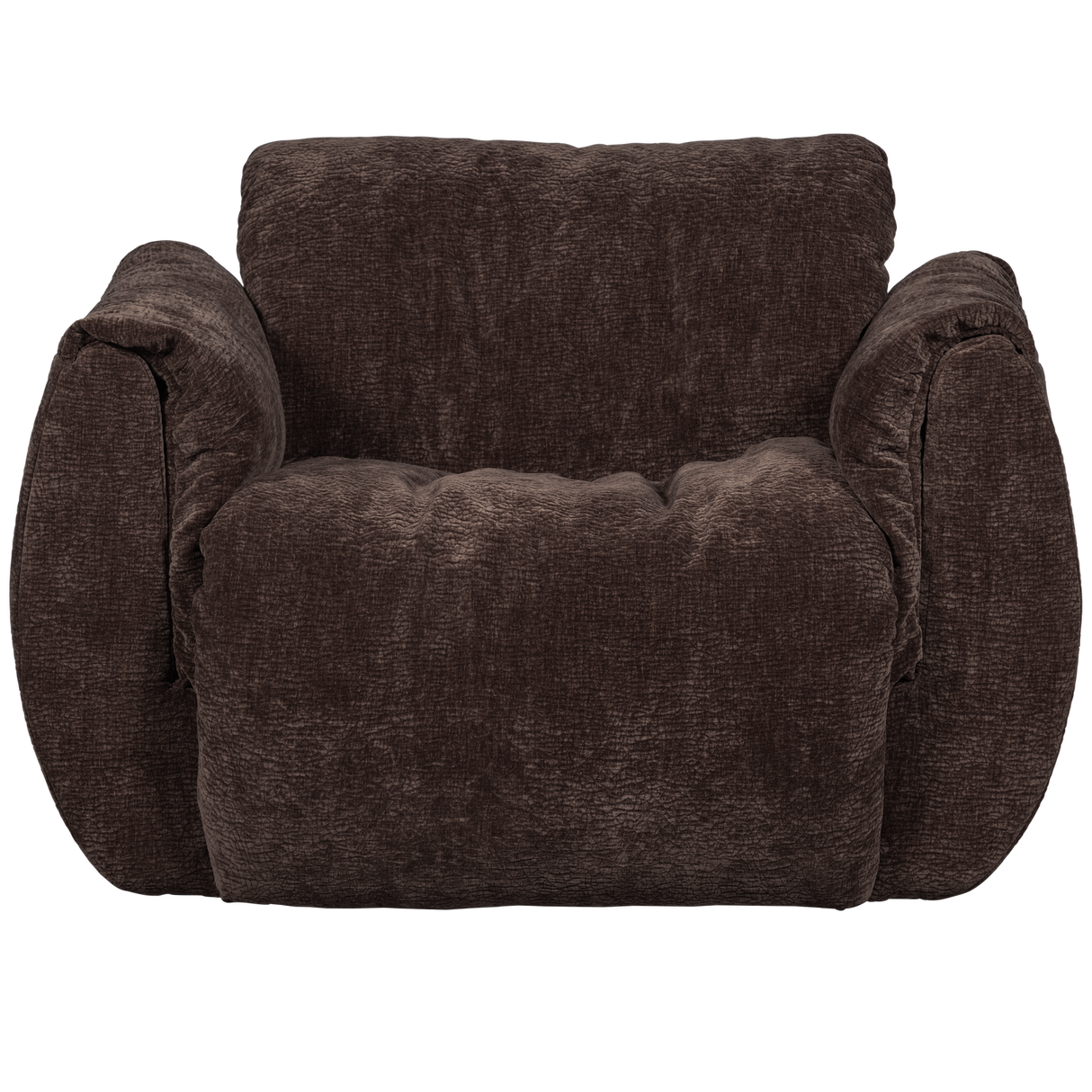 Baggy Draaifauteuil 3 D Chenille Donkerbruin