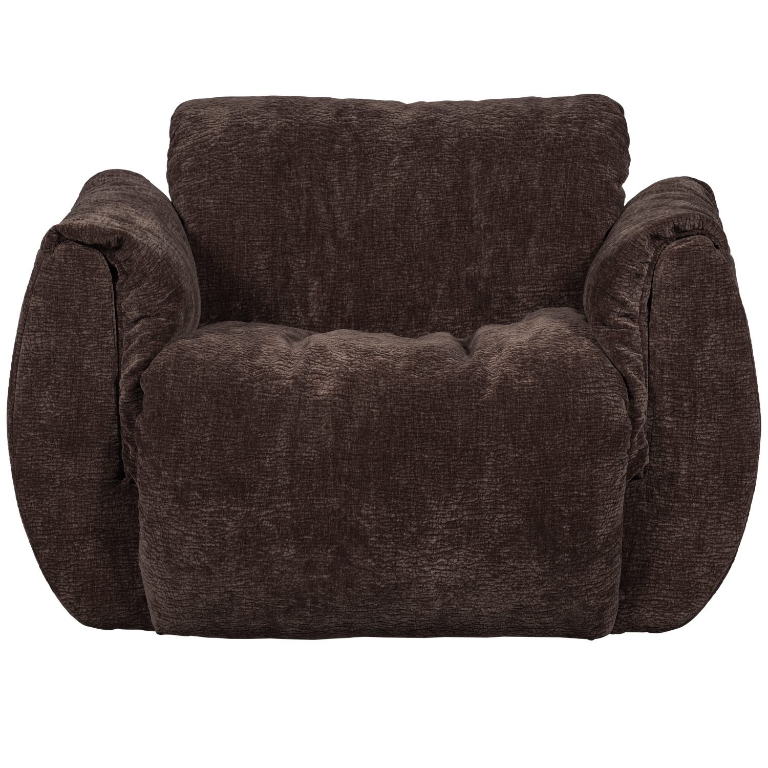 Baggy Draaifauteuil 3 D Chenille Donkerbruin