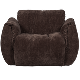 Baggy Draaifauteuil 3 D Chenille Donkerbruin