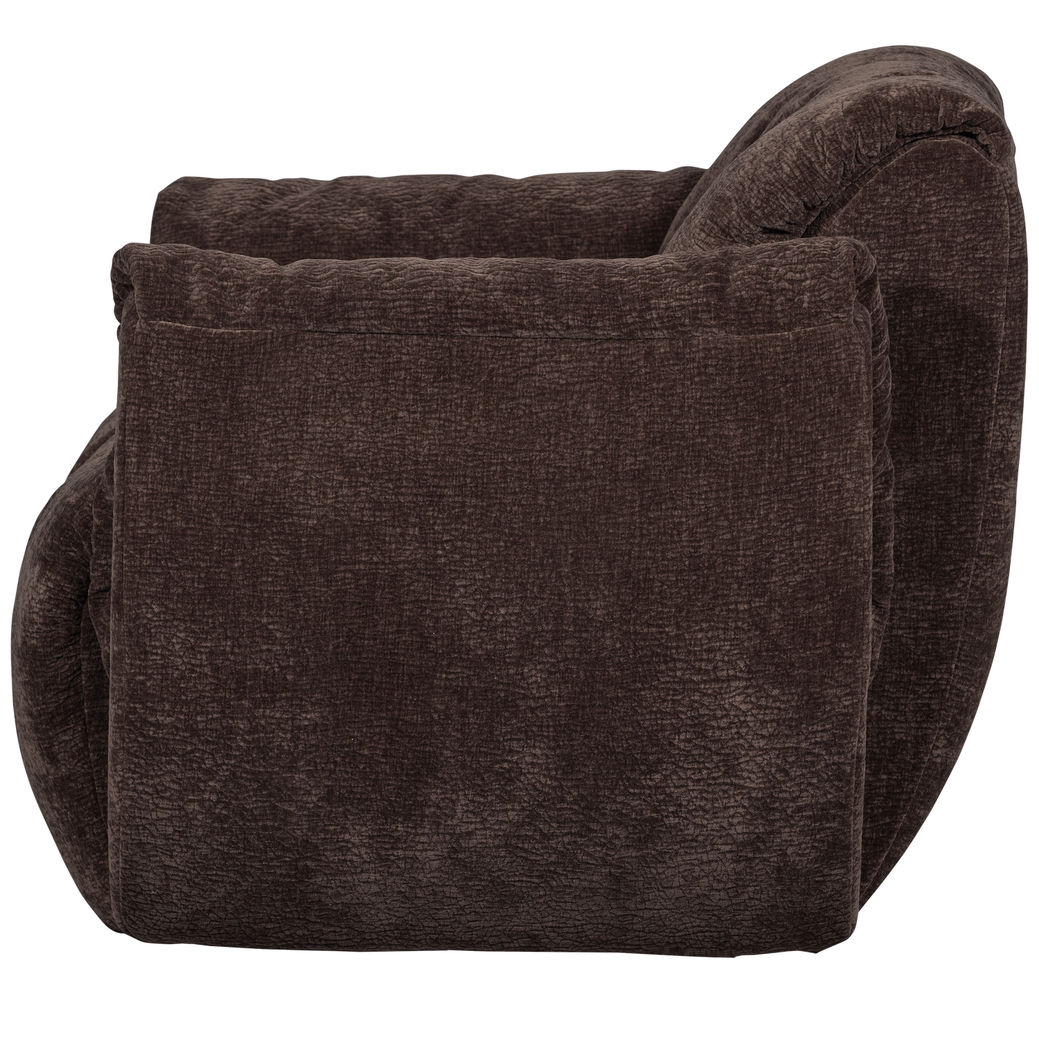 Baggy Draaifauteuil 3 D Chenille Donkerbruin