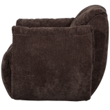 Baggy Draaifauteuil 3 D Chenille Donkerbruin