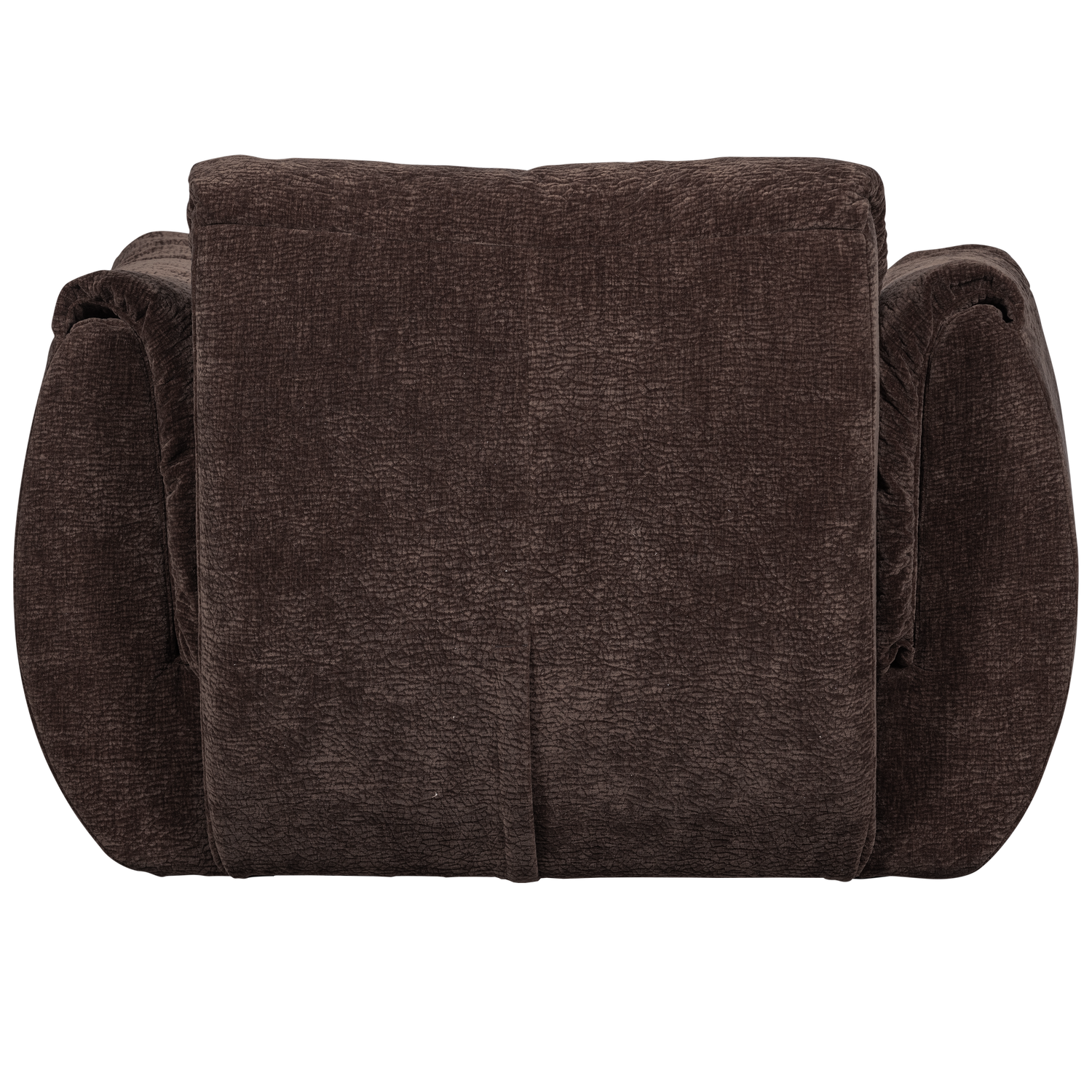 Baggy Draaifauteuil 3 D Chenille Donkerbruin
