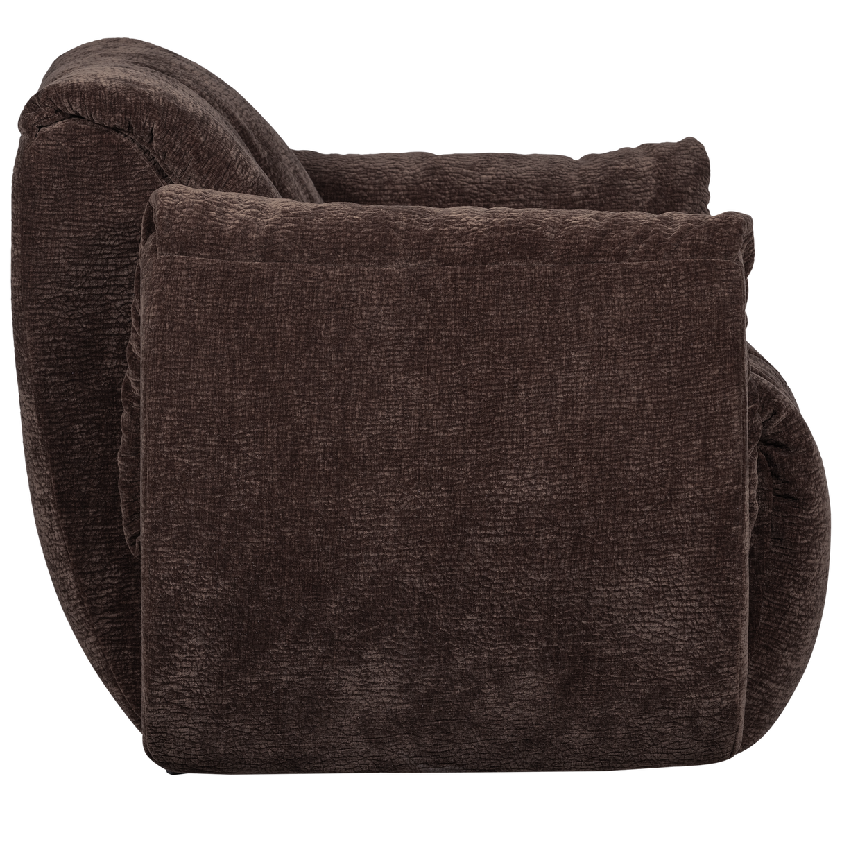 Baggy Draaifauteuil 3 D Chenille Donkerbruin