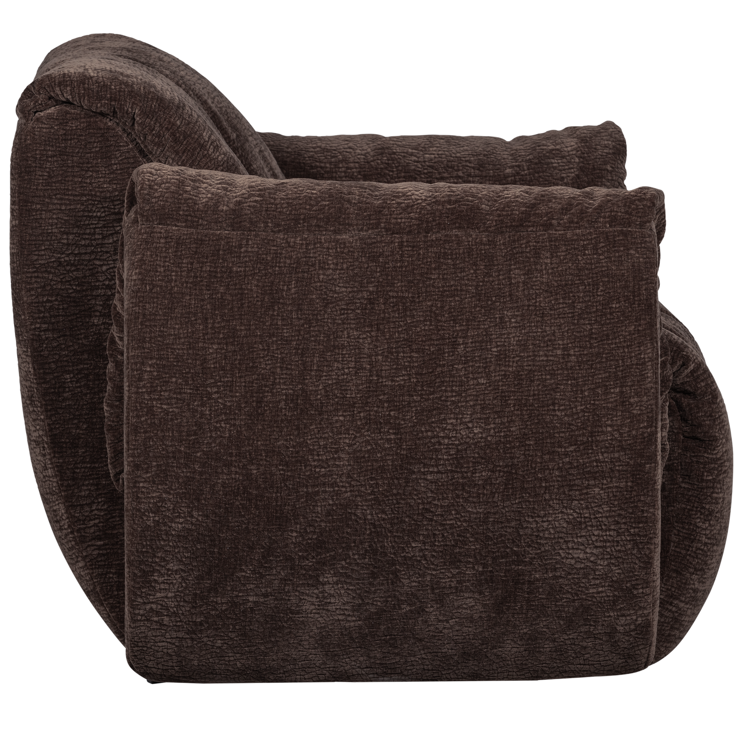 Baggy Draaifauteuil 3 D Chenille Donkerbruin