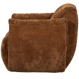 Baggy Draaifauteuil 3 D Chenille Middenbruin