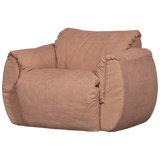 Baggy Draaifauteuil Geweven Chenille Oud Roze