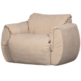 Baggy Draaifauteuil Geweven Chenille Zand