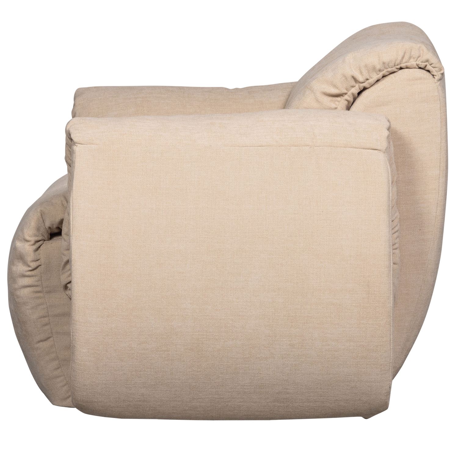 Baggy Draaifauteuil Geweven Chenille Zand