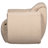 Baggy Draaifauteuil Geweven Chenille Zand