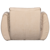 Baggy Draaifauteuil Geweven Chenille Zand