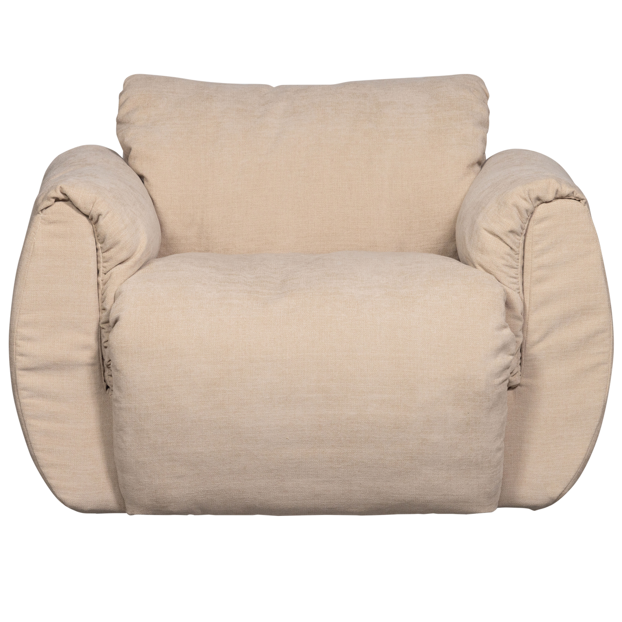 Baggy Draaifauteuil Geweven Chenille Zand