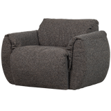 Baggy Draaifauteuil Geweven Stof Warmgrijs Melange