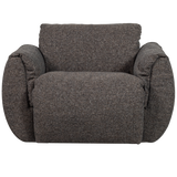Baggy Draaifauteuil Geweven Stof Warmgrijs Melange