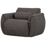 Baggy Draaifauteuil Geweven Stof Warmgrijs Melange