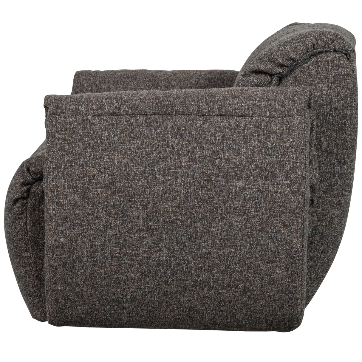 Baggy Draaifauteuil Geweven Stof Warmgrijs Melange