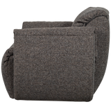 Baggy Draaifauteuil Geweven Stof Warmgrijs Melange