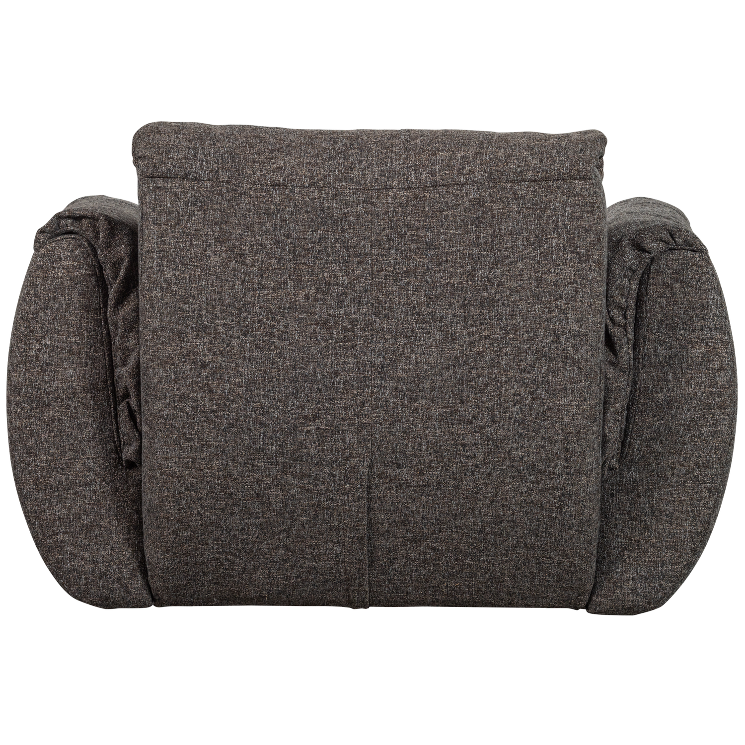 Baggy Draaifauteuil Geweven Stof Warmgrijs Melange