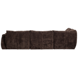 Baggy Hoekbank Links 3 D Chenille Donkerbruin