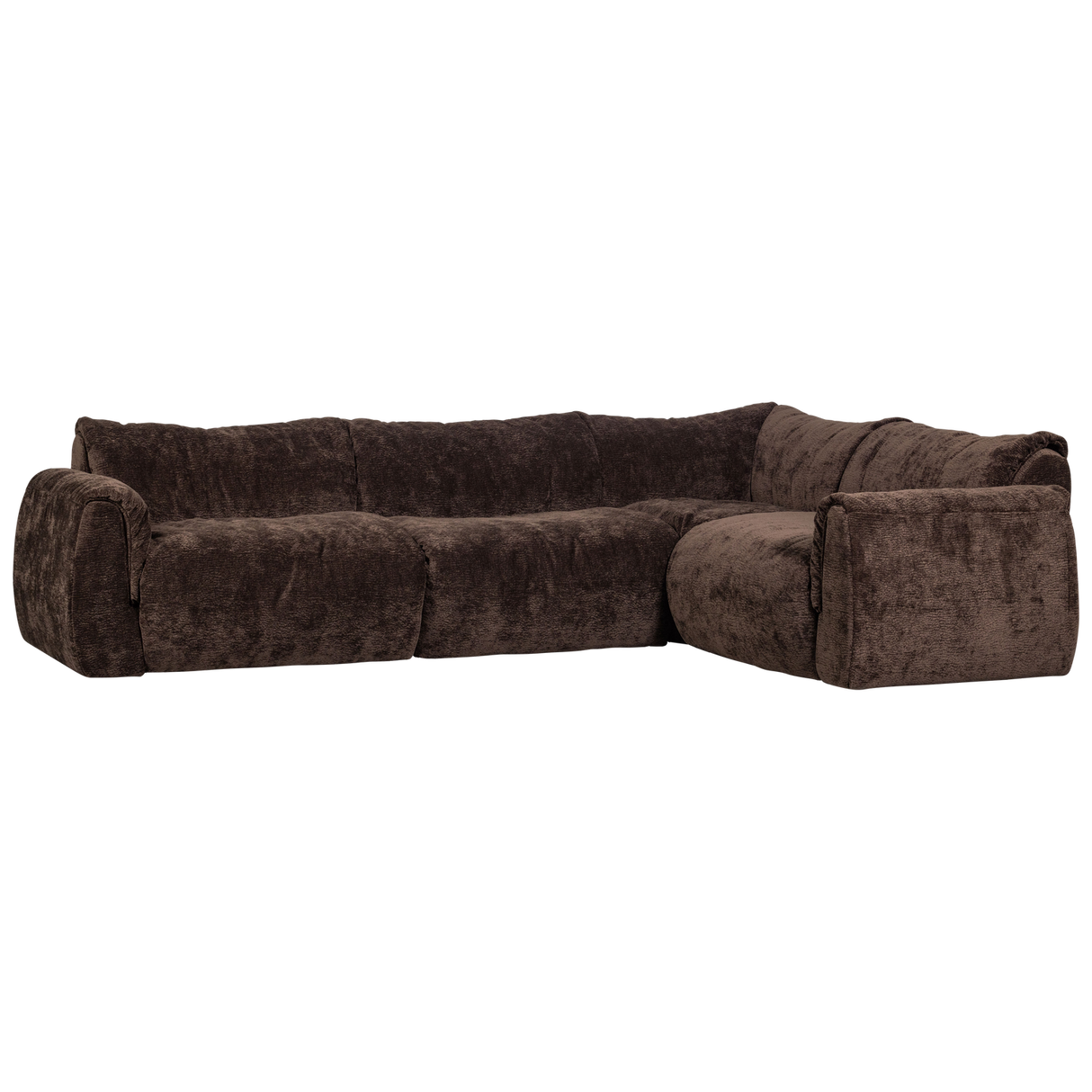 Baggy Hoekbank Rechts 3 D Chenille Donkerbruin