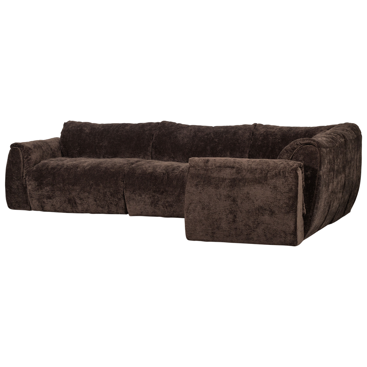 Baggy Hoekbank Rechts 3 D Chenille Donkerbruin