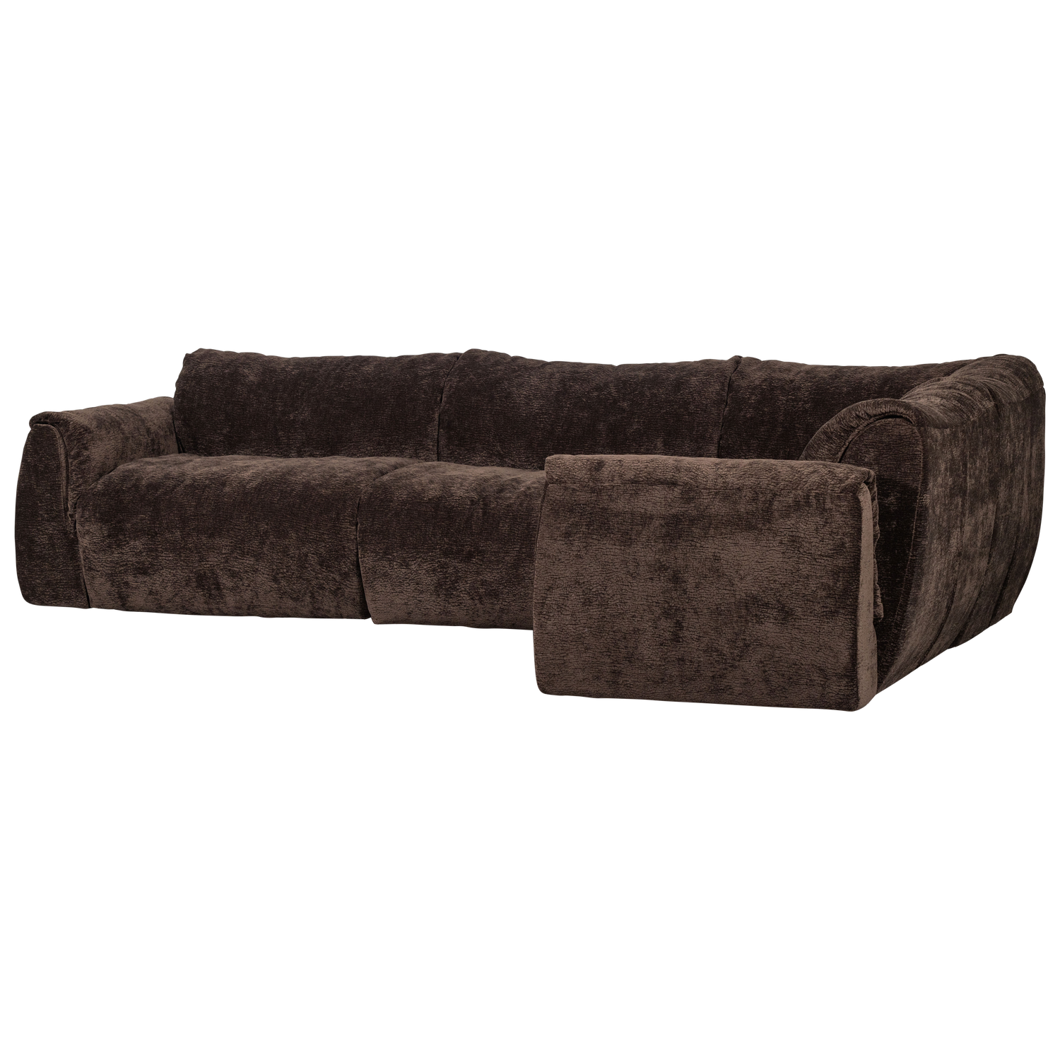 Baggy Hoekbank Rechts 3 D Chenille Donkerbruin