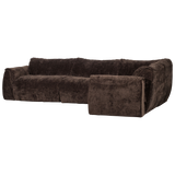 Baggy Hoekbank Rechts 3 D Chenille Donkerbruin