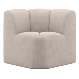 Mojo Eetbankje Hoek Met Rugleuning Ribstof Ecru