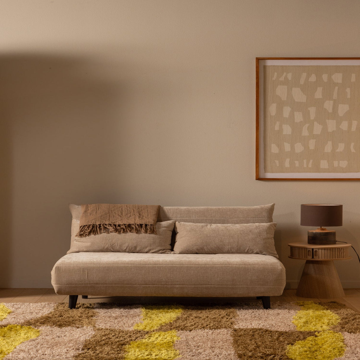 Xem 1 Persoons Slaapbank Velvet Naturel